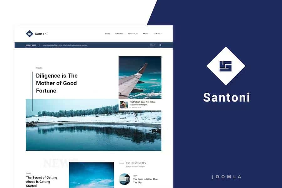 SANTONI – BLOG AND MAGAZINE JOOMLA THEME